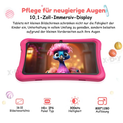 2025 Neu Kids Tablet 2GB+32GB 10.1" Android14 Tablet Quad-core 5G WiFi 6000mah - Bild 4 von 22
