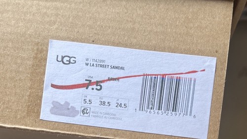 UGG LA CLOUD SPORT SANDALIA MUJER BLANCA EE. UU. 7,5/UK 5,5/EU 38,5/JP 245 - Imagen 6 de 6