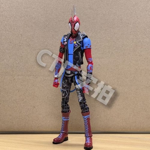 In Stock New S.H.Figuarts CT Spider-Punk Spider-Man Action Figure Toys Gift - Picture 8 of 10
