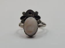 Charming Pearl Vintage 4g Sterling Silver Size 5.5 Ring