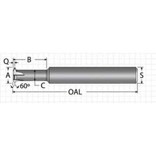 Scientific Cutting SPTM138MLA Single Profile Thread Mill: 10-24 to 10-56