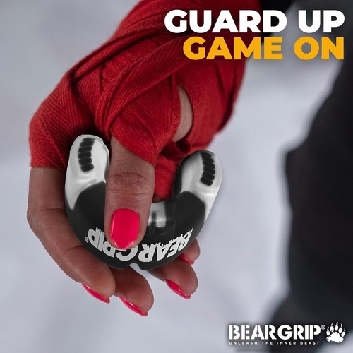 BEAR GRIP Mouthguard Gum Shield for Boxing, Rugby, MMA, Hockey Adult Kids Sizes - Picture 21 of 29
