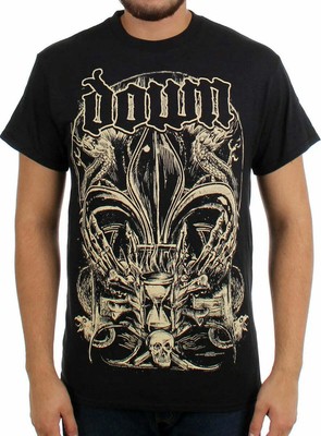 Down Band Music Album Song Fleur De Lys Crest Mens Cotton T-Shirt Size: SMALL