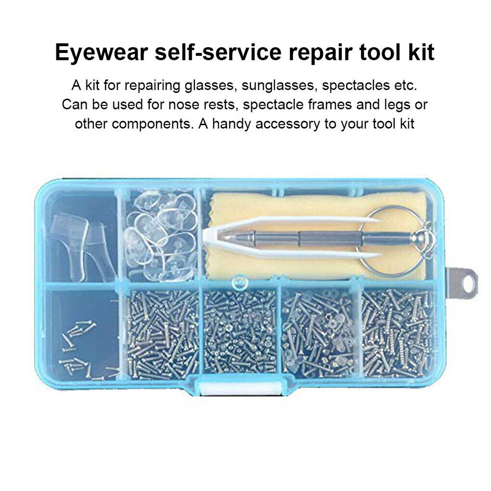 Spectacle Repair Kit Nose Tab Sunglasses Eyeglass Screw Screwdriver