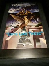 Asia Days Like These Rare Original Radio Promo Poster Ad Framed!