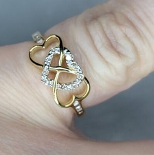 1/4Ct Round Cut CZ Forever Heart Shape Engagement Ring in 925 Sterling Silver