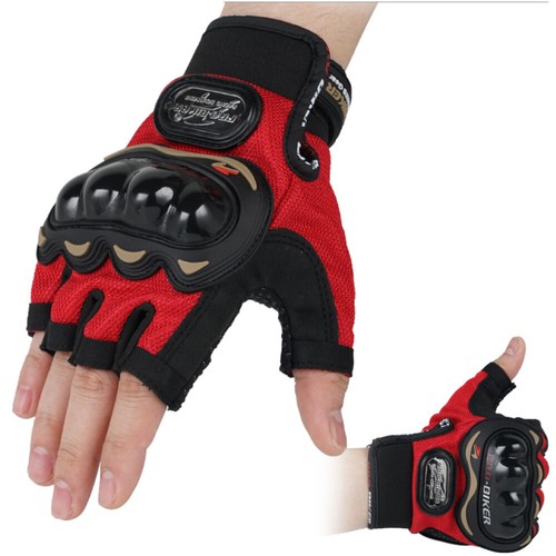 Half Finger Gloves Anti-slip Touch Screen Motorcycle Bicycle Fingerless Gloves - Picture 15 of 18
