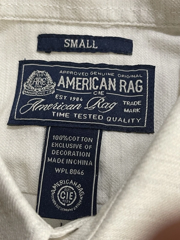 Camisa para hombre American Rag blanca talla S venta al por menor $50 Foto 4 de 4