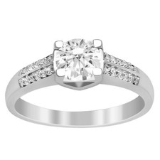 Wedding Band 925 Sterling Silver 1.44 Cts White Gemstone Solitaire Ring