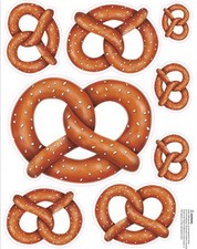 SOFT PRETZELS wall stickers 8 decals concession stand sign kitchen room decor