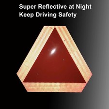 Slow Moving Vehicle Safety Sign Triangle Sign Aluminum Grade Reflective 14"x16"