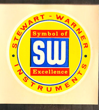 Original Vintage Stewart Warner Instruments Water Decal Sw Hot Rod Drag Racing