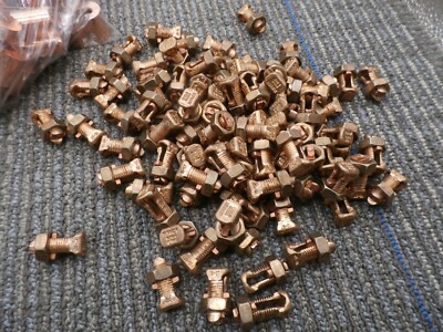 New (92 Pack) Burndy KS17 Servit Split-Bolt, 8 Str. - 6 Sol. Copper Run and Tap