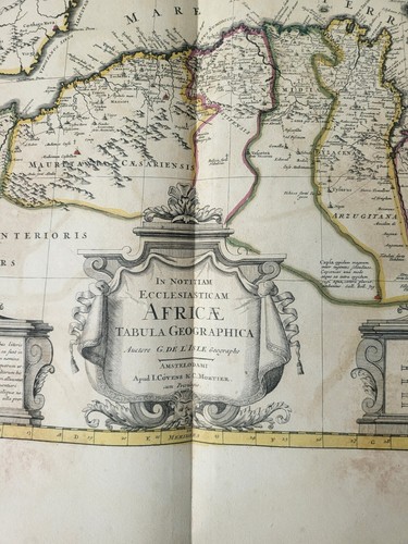"In Notitiam Ecclesiasticam Africae Tabula Geographia" map ca 1745 Mediterranean - Picture 3 of 8