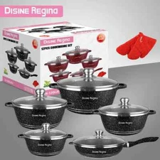 High Quality 12pcs DESSINI Die Casting Non-stick Fry Pan Aluminum Cookware Set