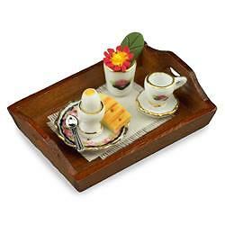 MINIATURE DOLLHOUSE 1:12 SCALE REUTTER MORNING BREAKFAST TRAY - 1.317/5 - Picture 1 of 1