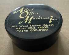 Vintage ALLIED OFFICE MACHINES Plastic Typewriter Ribbon Box Akron OH Olympia #1 thumbnail