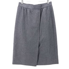GIVENCHY NOUVELLE BOUTIQUE Vintage Faux Wrap Gray Skirt Size S/M