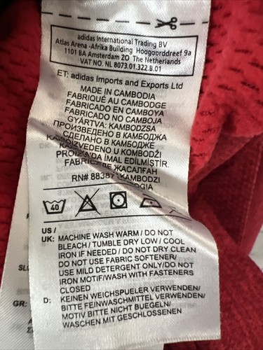 Adidas Climawarm Pullover Sudadera con Capucha Talla M Para Hombre Polar Sudadera Roja - Imagen 8 de 11