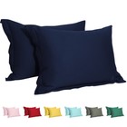 High Quality Cotton Sateen Pillow Sham Set of 2 Nice Rich Colors Pillow Cover