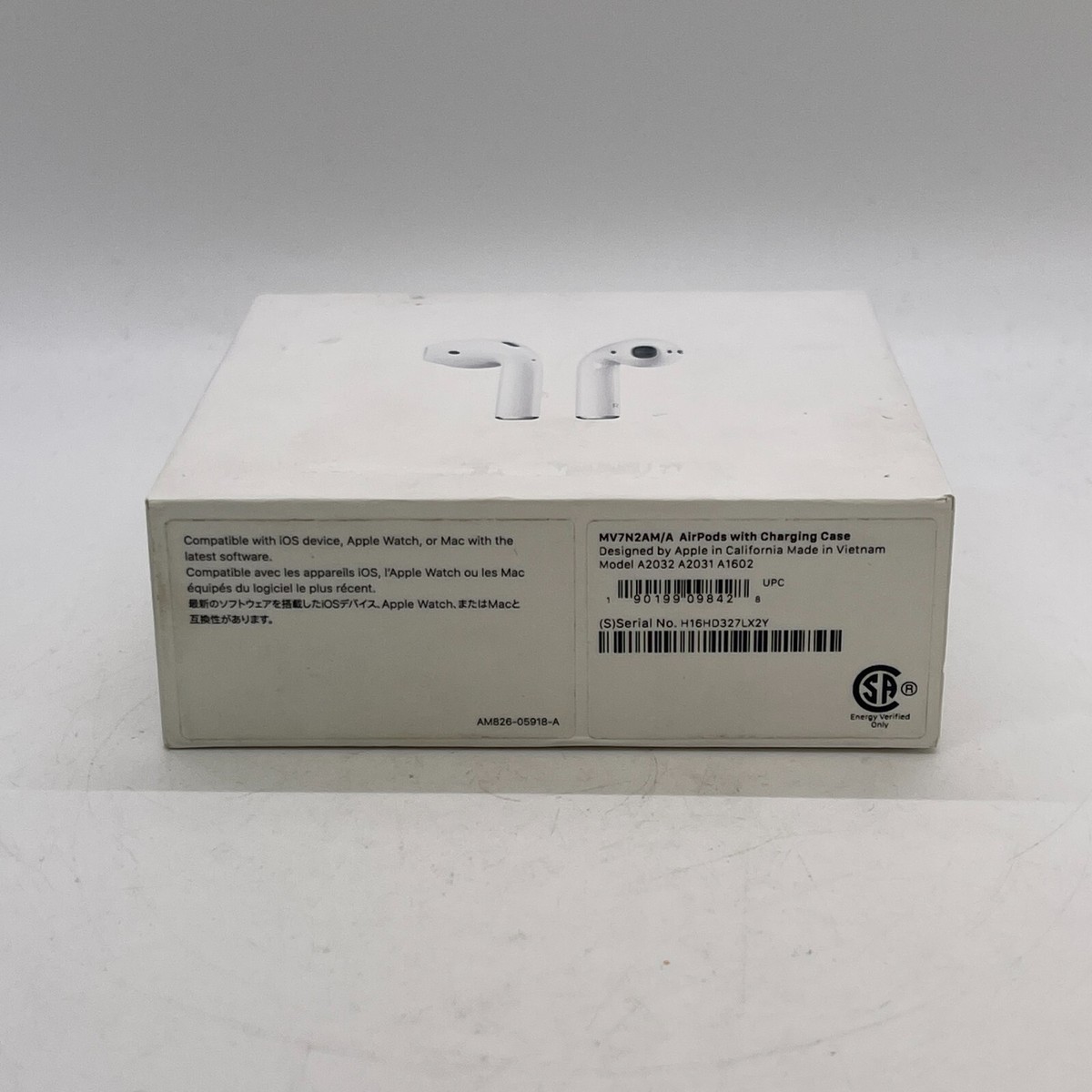PARTS ONLY** Apple AirPods 2nd Generation with Charging Case