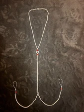 Non Piercing Nipple Ring, Nipple Jewelry, Nipple Chain, Nipple Necklace 