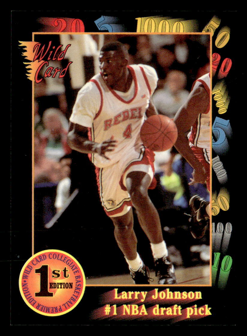Larry Johnson 1991-92 Wild Card Rookie #1 NBA Draft Pick Card #1 UNLV