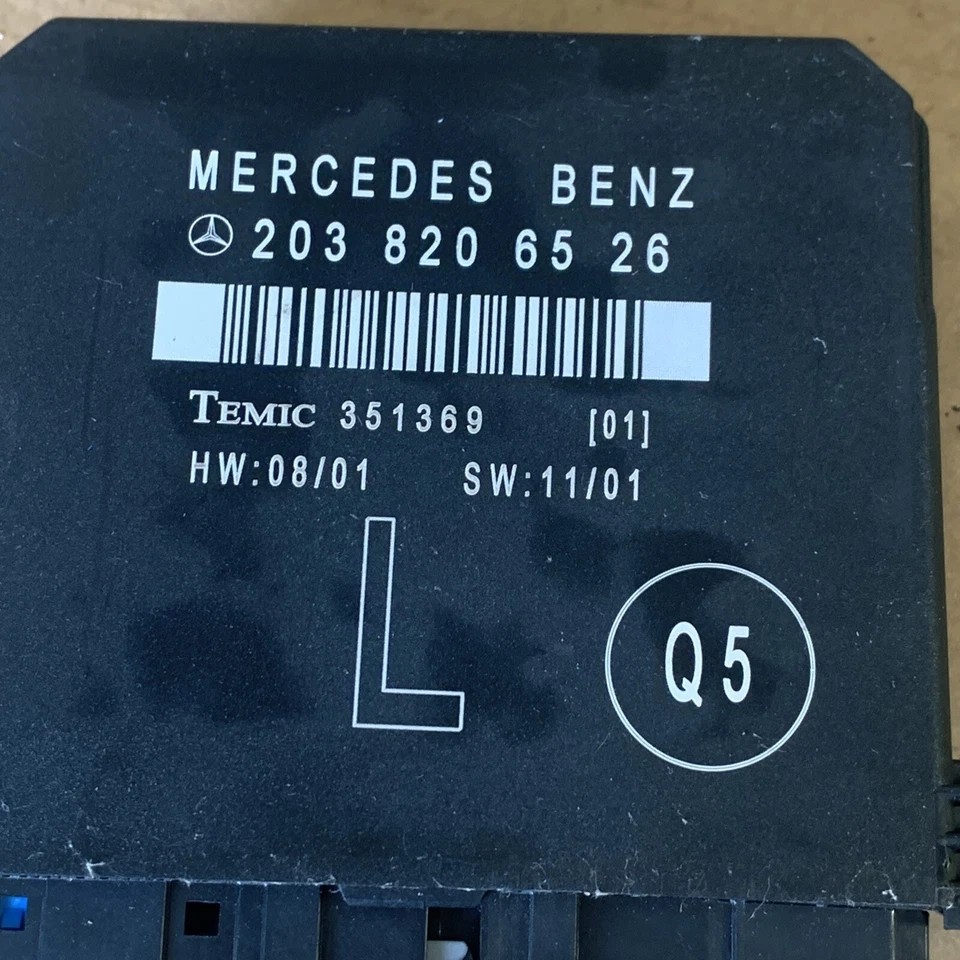 MERCEDES C240 C320 2001-2005 MÓDULO DE CONTROL PUERTA TRASERA IZQUIERDA 2038206526 Foto 2 de 4