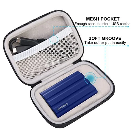 Carrying Case for Samsung T7 Shield / T7 / T7 drives 500GB 1TB 2TB USB 3.2 - Image 3 of 4