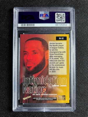 2021 Skybox Metal Universe LeBron James Intimidation Nation #IN32 