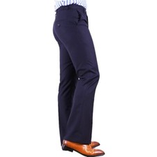 Men Bell Bottom Pants Retro 60s 70s Flare Formal Dress Trousers Slim Casual
