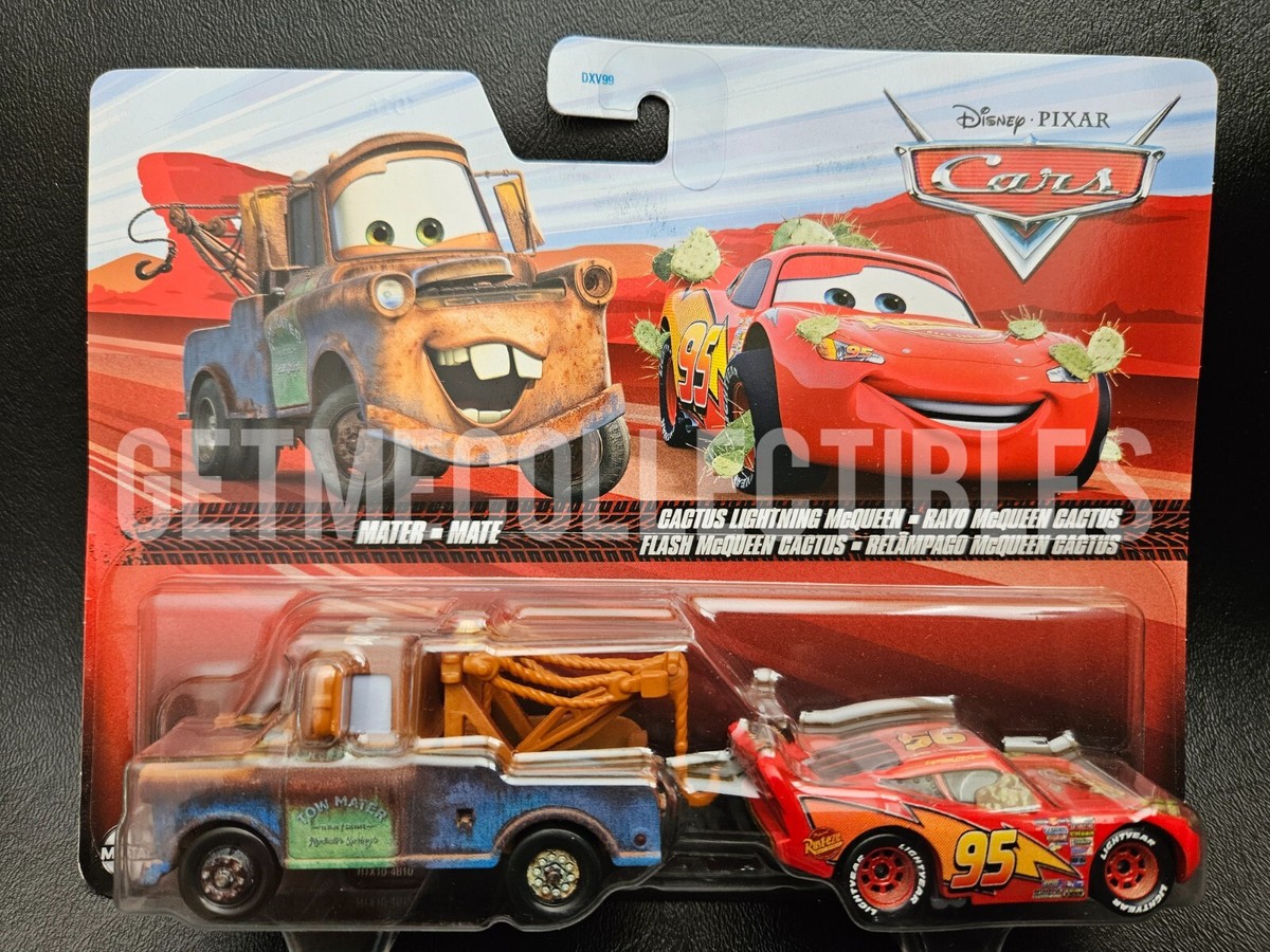 DISNEY PIXAR CARS MATER TOWING CACTUS LIGHTNING MCQUEEN 2024 PACK SAVE 6%