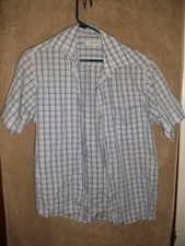 Alex Cannon Men's Button Up Collar Short Sleeve Shirt Size Small
