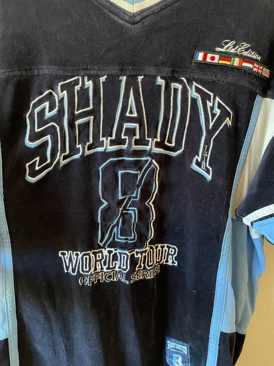 Vtg Eminem Shady World Tour Ltd Limited Edition Jersey Shirt Vtg Eminem Shady World Tour Ltd Limited Edition Jersey Shirt