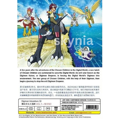 Digimon Adventure 02 (Eps 1-50 end) (English Dub) All Region Anime