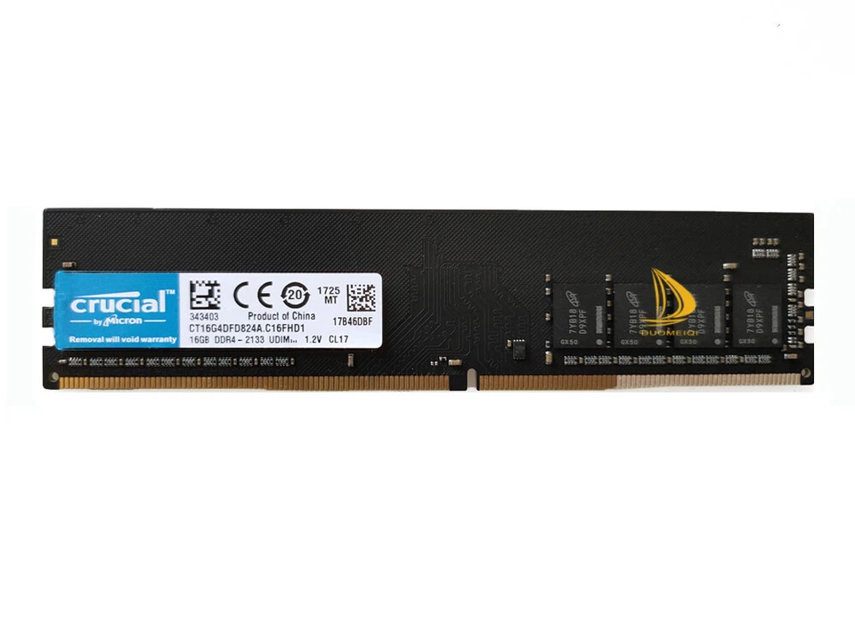 RAM Crucial 2x 16GB 1RX8 PC4-2133P DDR4 17000MHz 1.2V UDIMM Desktop Memory 32GB - Image 2 of 4