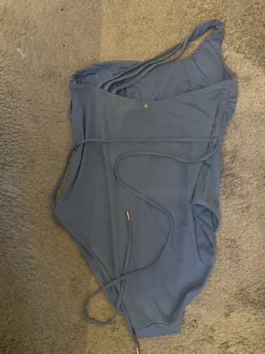 Next One Shoulder Swimming Costume Size 18 Blue - Afbeelding 7 van 8