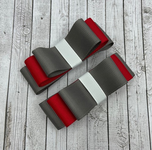 Red, Grey and White School Hair Accessories - Picture 16 of 53