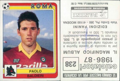 Paolo Baldieri, Rom N.238 - Panini Fußballfigur 1986/87 - Neu