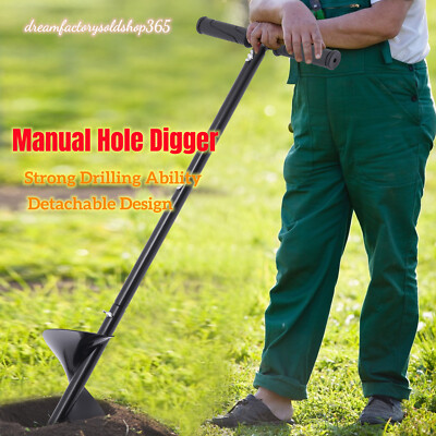 Auger Drill Bit with Handle Tool Handheld Manual Digger Post Hole Drill Bit