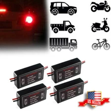 4X Auto Motorcycle Rear Brake Stop Light Pulsing Strobe Flash switch Module LED