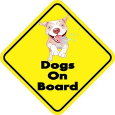 7in x 7in Dogs On Board Magnet Car Truck Vehicle Magnetic Sign