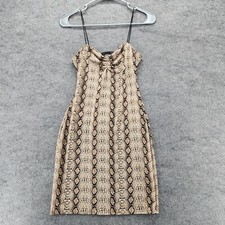 Urban Outfitters Dress Womens Small Sleeveless Brown Snakeskin