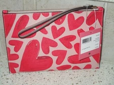 ❤️KATE SPADE SPENCER EVER FALLEN SMALL WRISTLET TUTU PINK WITH RED HEARTS BNWT❤️