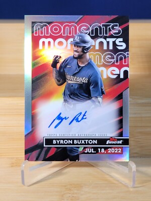 2023 Topps Finest #FMA-BBU BYRON BUXTON Finest Moments Autographs Twins