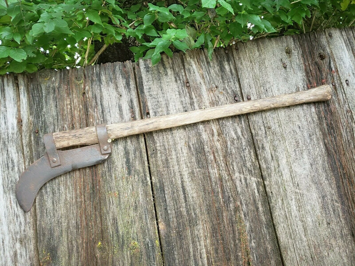 Antique brush axe fire fighters tool farm pasture collectible ranch weeds