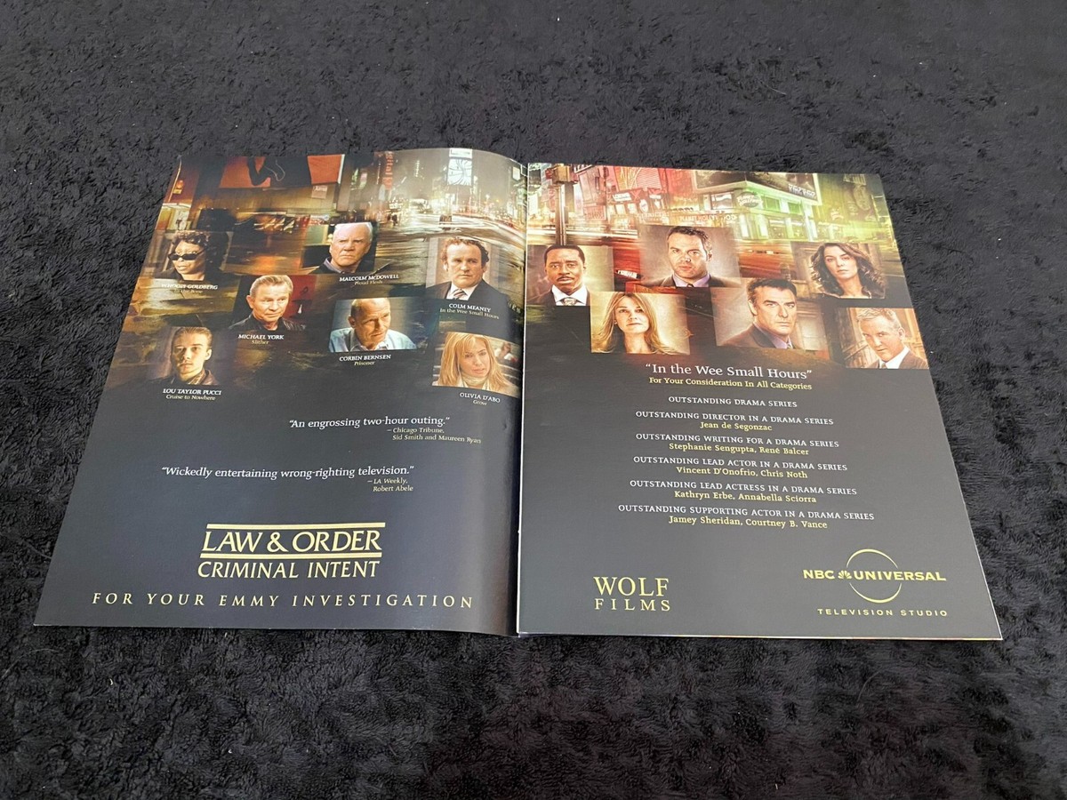 LAW ORDER CRIMINAL INTENT Emmy ad cast, Chris Noth, Whoopi THE