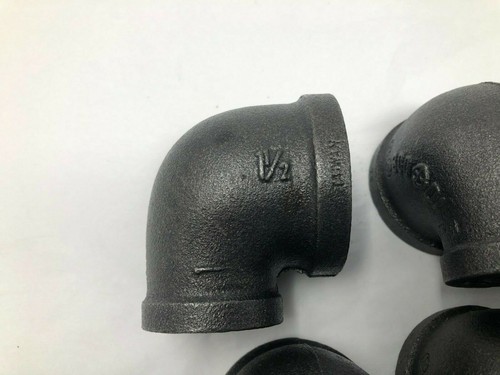 TYCO 86215 1-1/2" x 1" Ductile Iron 300# 90 Degree Reducing Elbow Black Lot-10 - Picture 2 of 3
