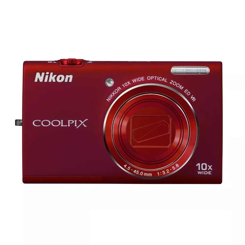 Nikon Coolpix レッド 10倍ズーム S6200 Nikon COOLPIX S6200 16.0MP 10x Optical Zoom CCD Digital
