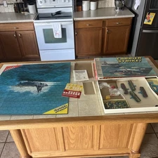 1977 Carrier Strike! Navel Board Game Milton Bradley - Appears Complete